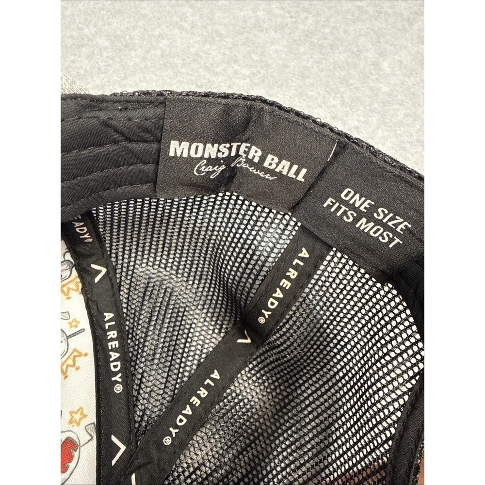 Monster Ball Crazy Bounce Golf‎ Trucker Cap Snapback Gray Black Craig Bowers NWT - Picture 6 of 9